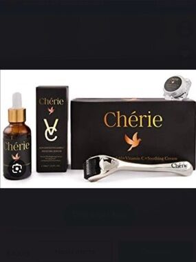 CHÈRIE Vitamin C Serum & Derma Roller Set - Black